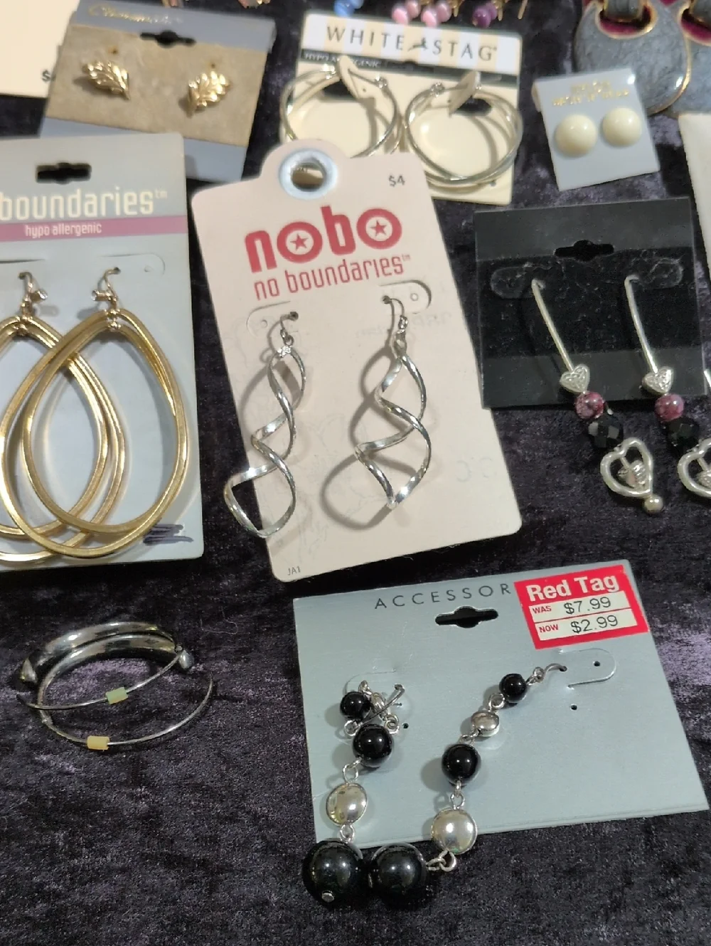 No Boundary & Handmade Pierced Earrings Lot of 32 Pairs New & Used